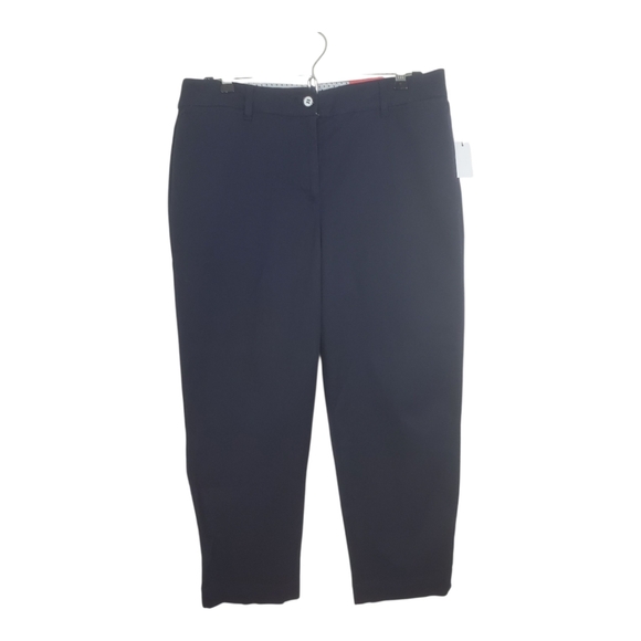 Talbots Perfect Crop Pants Navy Blue NWT Size 6 Petite Preppy Business Casual - Picture 1 of 11